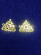 Gold Coated Silver Basikam With Pink Stone